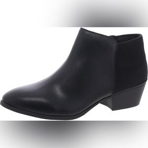 Style & Co. Womens Faux Suede Mixed Media Ankle Boots